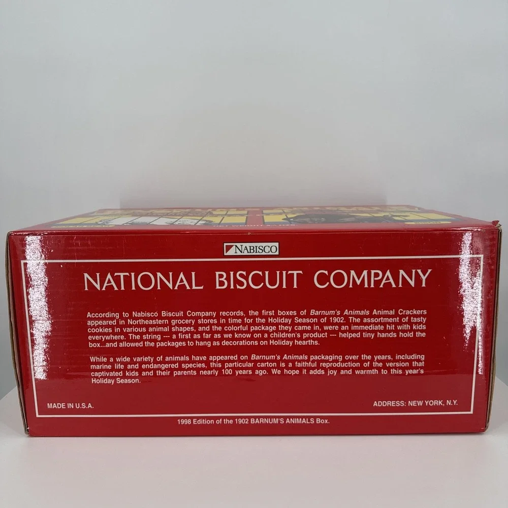 Vintage 1998 Huge Barnum's Animal Cracker Hanging‎  Store Display Box, Nabisco
